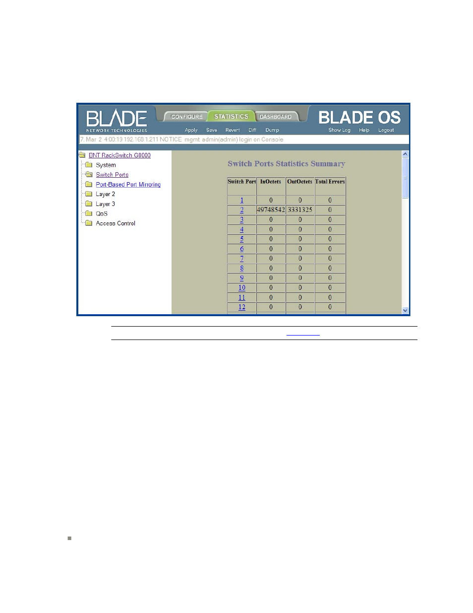 Blade ICE RACKSWITCH G8000 User Manual | Page 26 / 28
