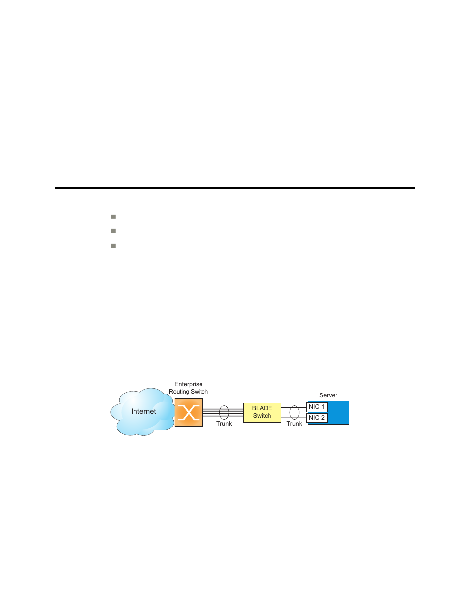 Basic redundancy, Trunking for link redundancy, Chapter 22: basic redundancy | Chapter 22, “basic redundancy | Blade ICE RACKSWITCH G8124-E User Manual | Page 317 / 388