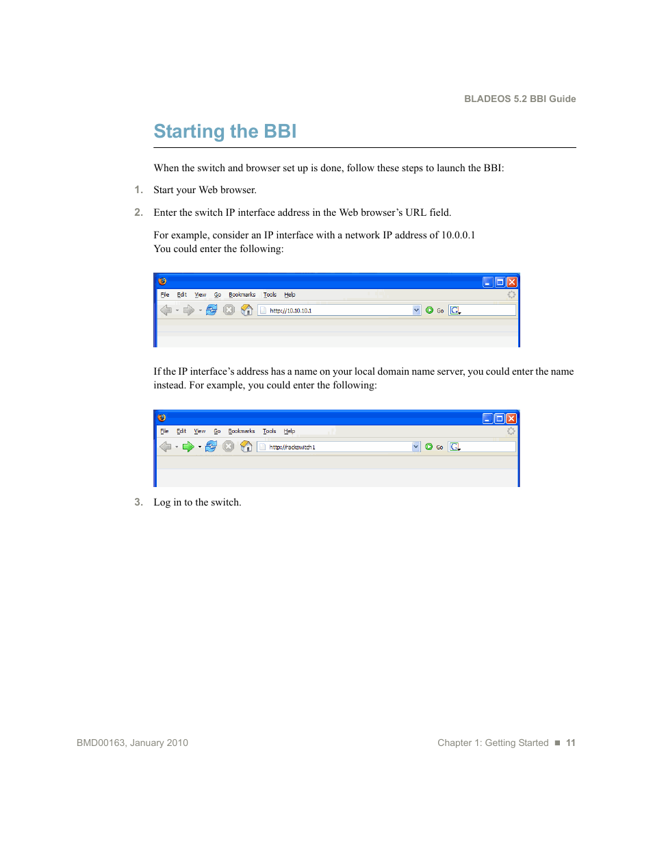 Starting the bbi | Blade ICE BLADEOS G8124 User Manual | Page 11 / 28