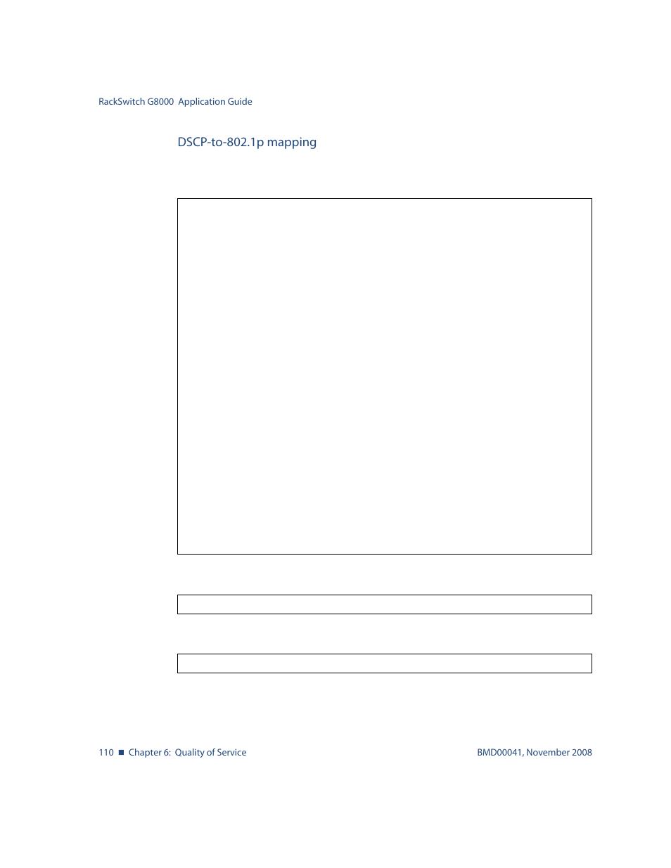 Dscp-to-802.1p mapping | Blade ICE G8000 User Manual | Page 110 / 145