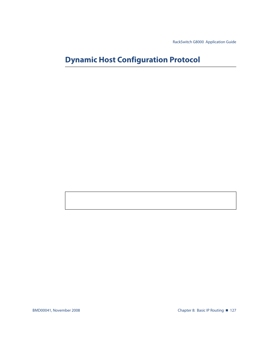 Dynamic host configuration protocol, Dynamic host configuration protocol 127 | Blade ICE G8000 User Manual | Page 127 / 145