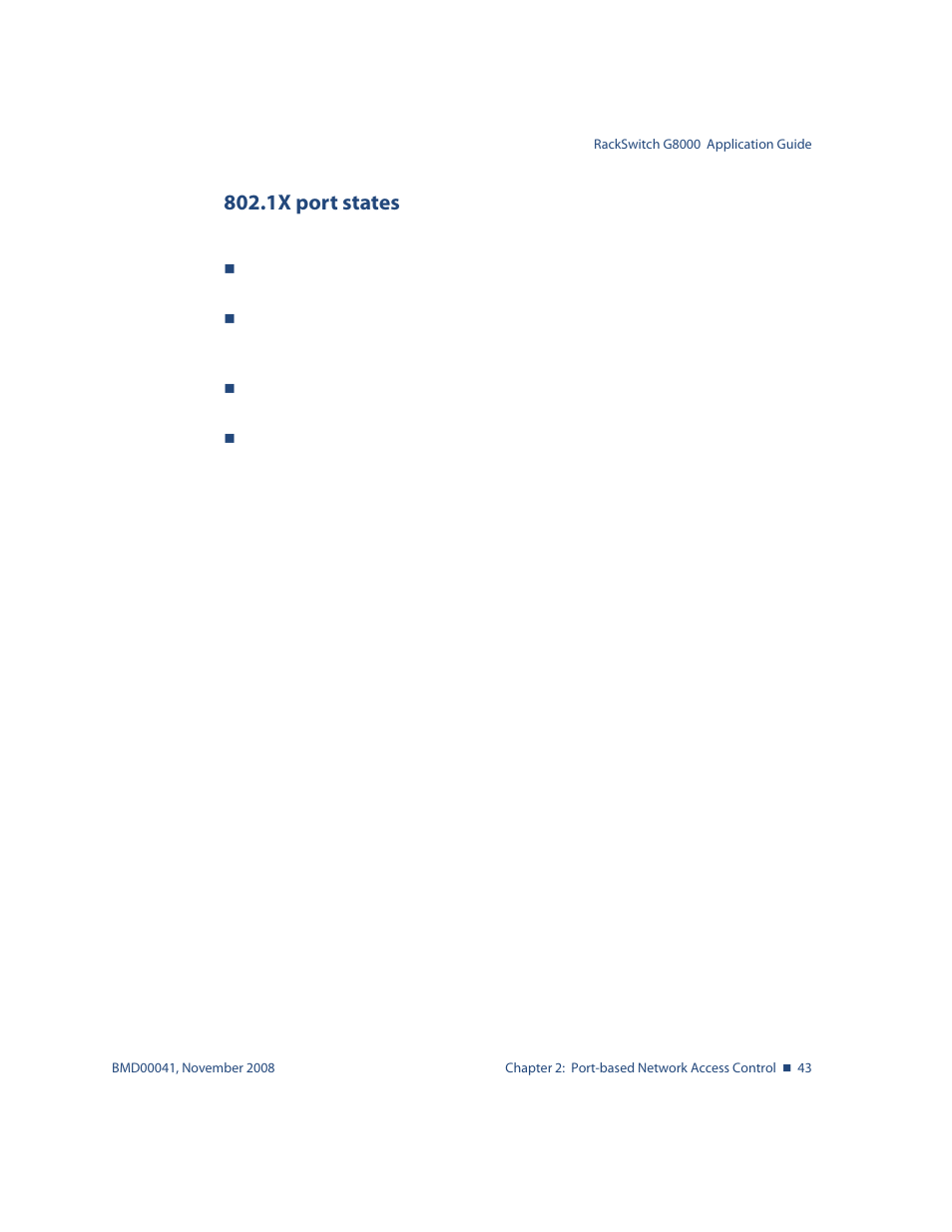 1x port states, 1x port states 43 | Blade ICE G8000 User Manual | Page 43 / 145