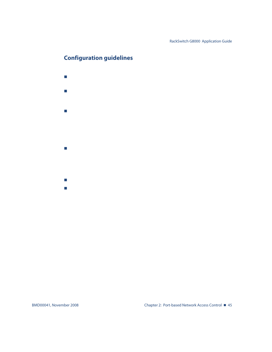 Configuration guidelines, Configuration guidelines 45 | Blade ICE G8000 User Manual | Page 45 / 145