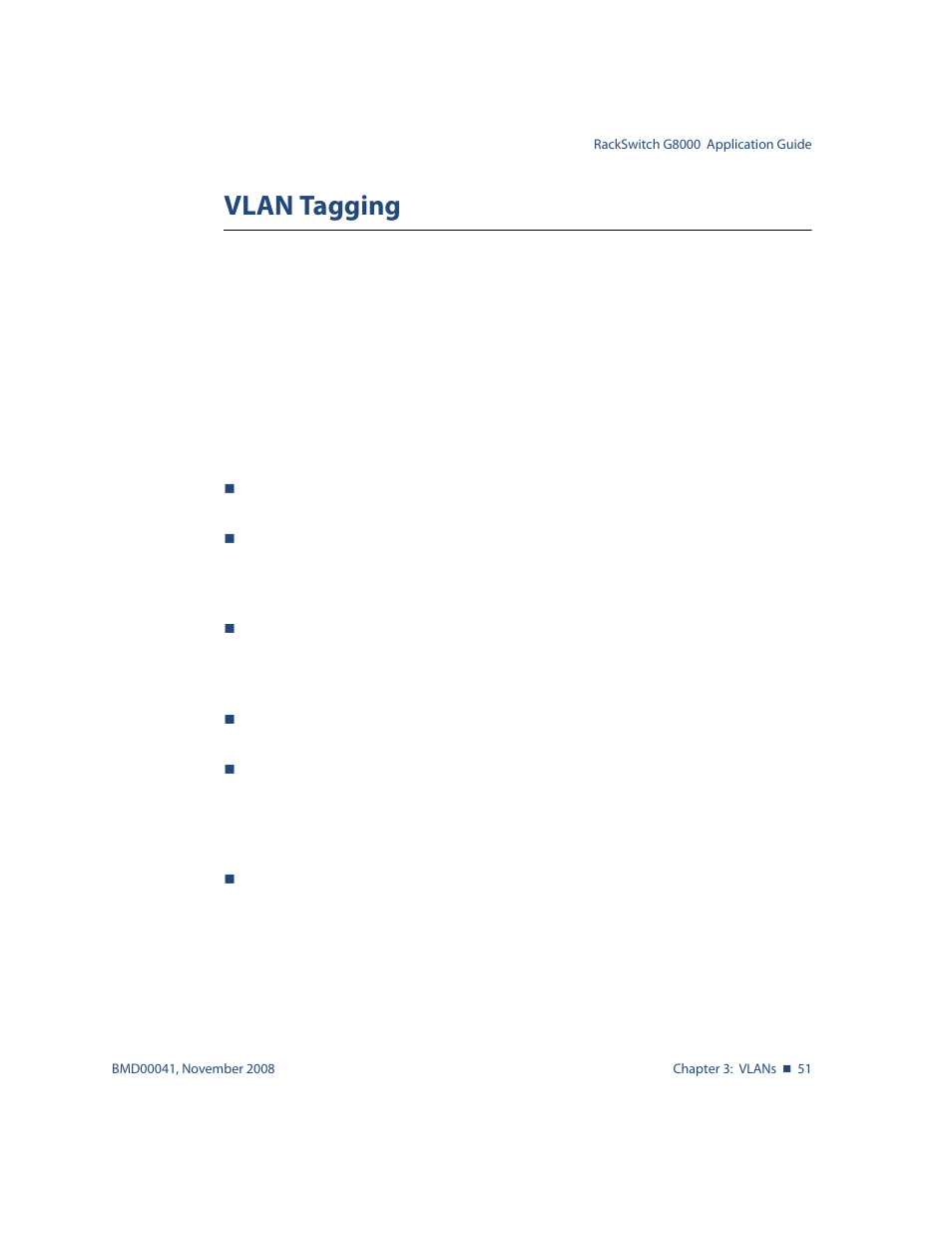 Vlan tagging, Vlan tagging 51 | Blade ICE G8000 User Manual | Page 51 / 145