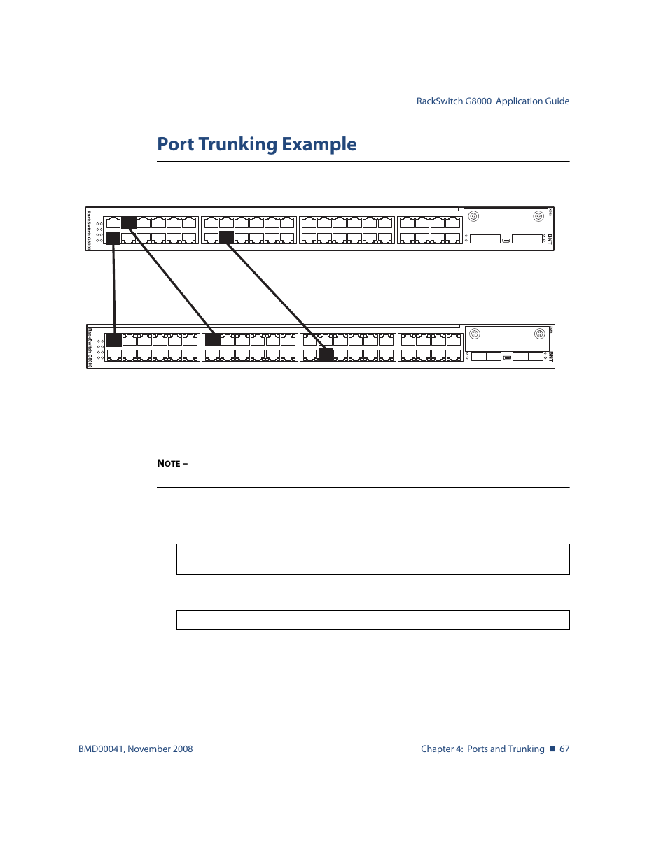 Port trunking example, Port trunking example 67 | Blade ICE G8000 User Manual | Page 67 / 145