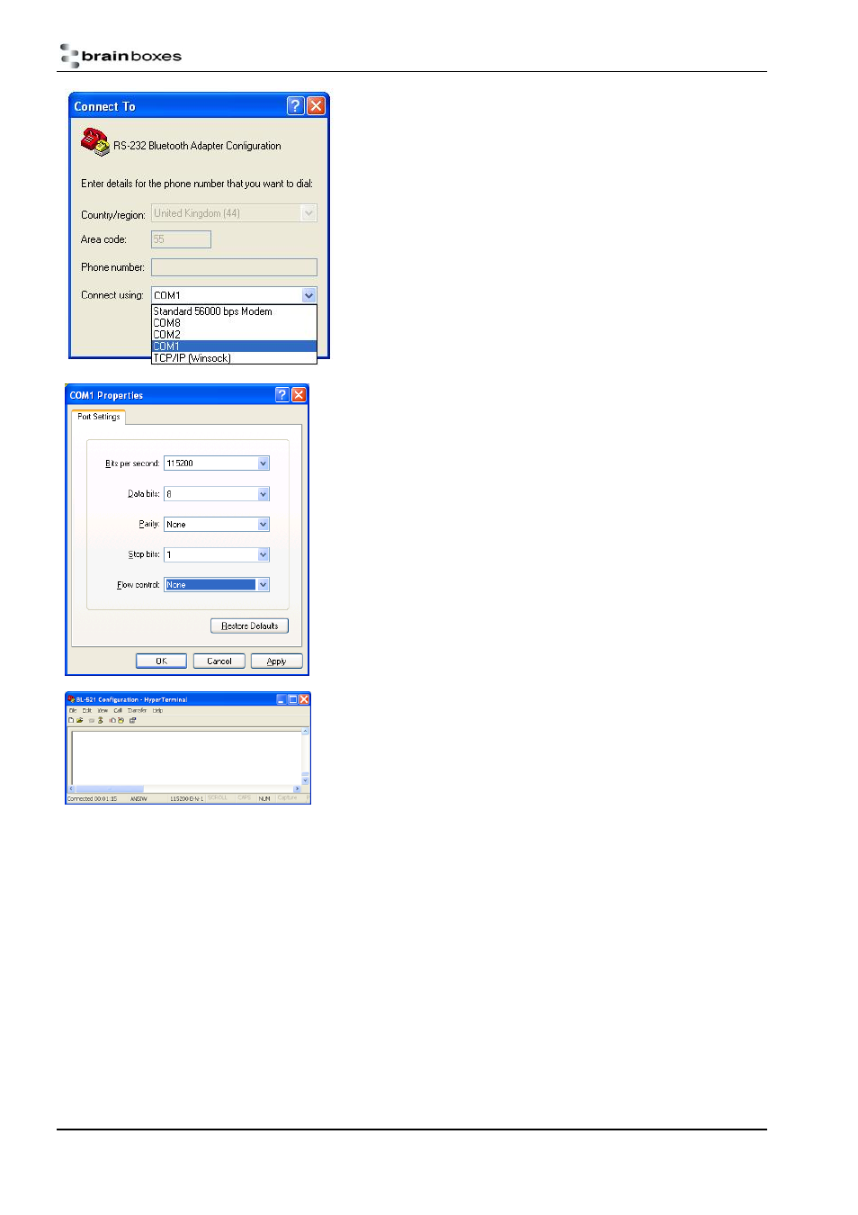 Configuration menu, Navigation, Onfiguration | Brainboxes BL-830 User Manual | Page 21 / 41
