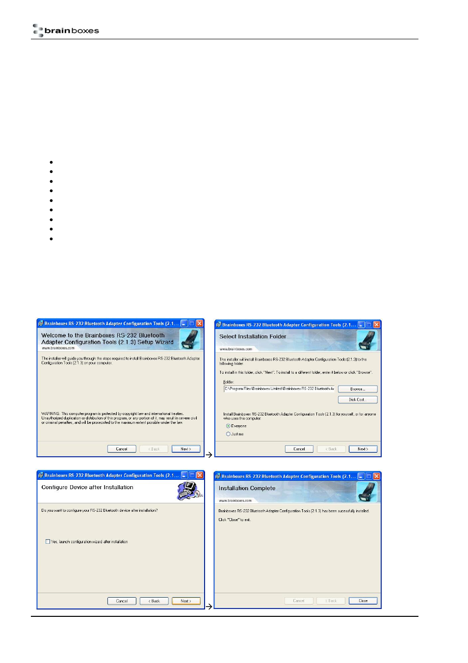 Product configuration, Configuration features at a glance, Installing the configuration applications | Onfiguration features at a glance, Nstalling the, Onfiguration, Pplications | Brainboxes BL-830 User Manual | Page 6 / 41