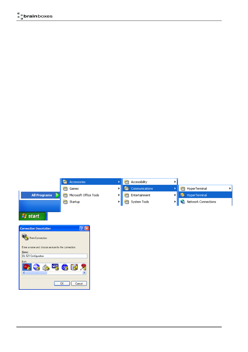 Alternative product configuration, Accessing the configuration menus and commands | Brainboxes RS232 User Manual | Page 17 / 41