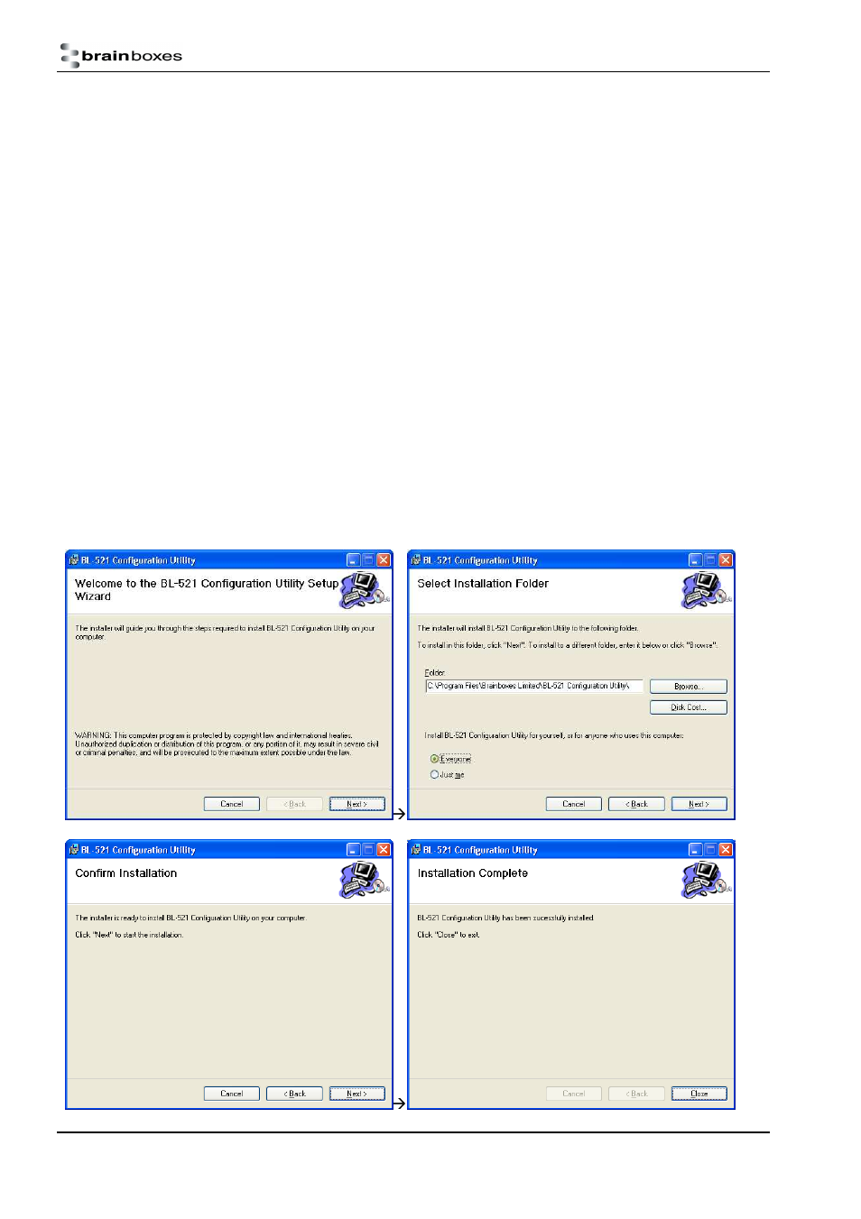 Product configuration, Configuration features at a glance, Installing the configuration application | Brainboxes RS232 User Manual | Page 6 / 41