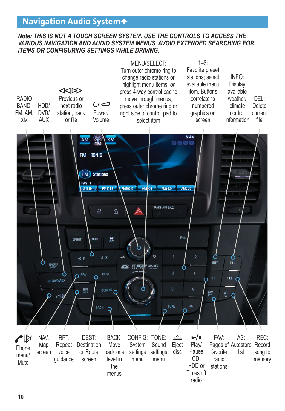 Navigation audio system | Buick 2011 Regal User Manual | Page 10 / 16