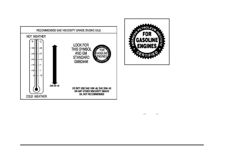 What kind of engine oil to use, Cold temperature operation | Buick 2009 Enclave User Manual | Page 287 / 428