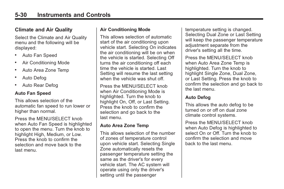 30 instruments and controls | Buick 2011 Regal User Manual | Page 132 / 360