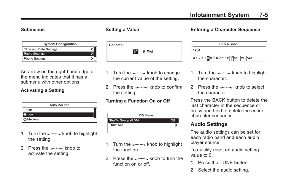 Infotainment system 7-5 | Buick 2011 Regal User Manual | Page 147 / 360