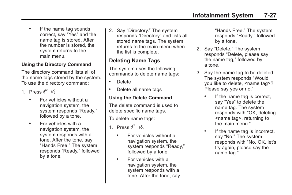 Infotainment system 7-27 | Buick 2011 Regal User Manual | Page 169 / 360