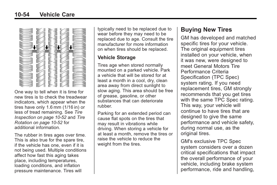 Buying new tires, Buying new tires -54 | Buick 2011 Regal User Manual | Page 290 / 360