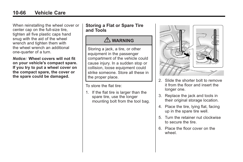 66 vehicle care | Buick 2011 Regal User Manual | Page 302 / 360