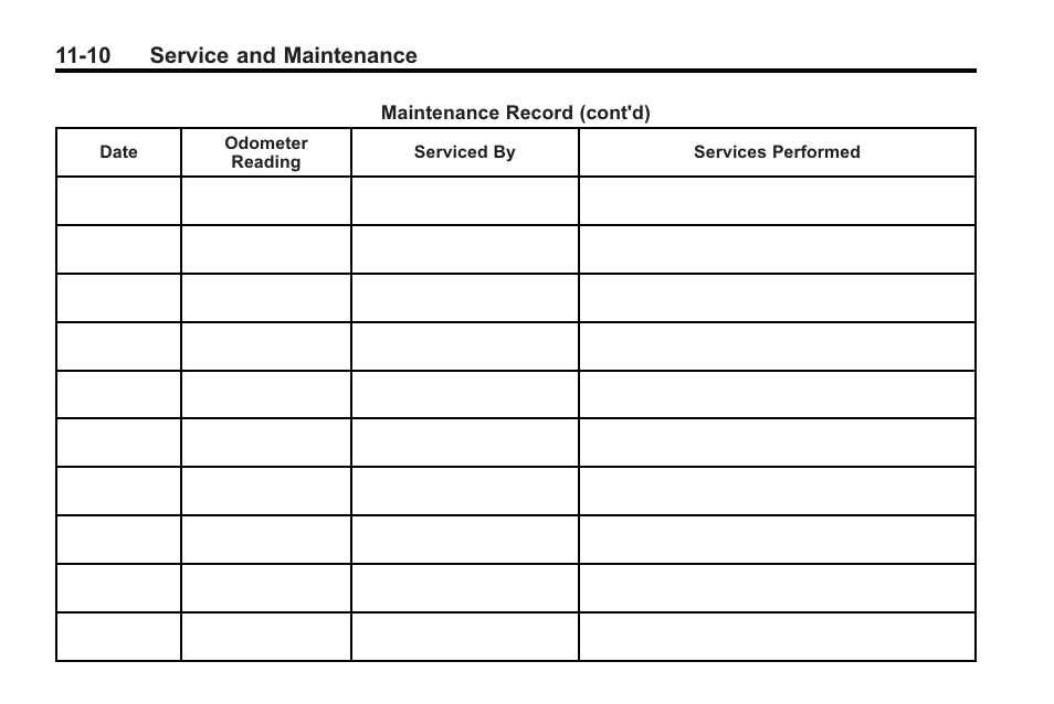 10 service and maintenance | Buick 2011 Regal User Manual | Page 326 / 360