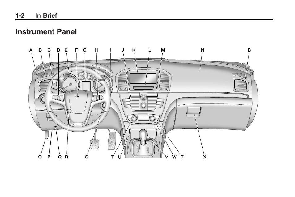 Instrument panel, Instrument panel -2 | Buick 2011 Regal User Manual | Page 6 / 360