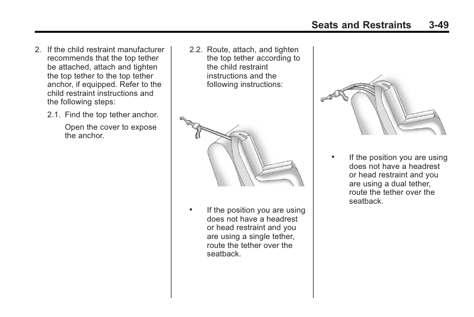 Seats and restraints 3-49 | Buick 2011 Regal User Manual | Page 91 / 360