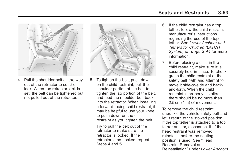 Seats and restraints 3-53 | Buick 2011 Regal User Manual | Page 95 / 360