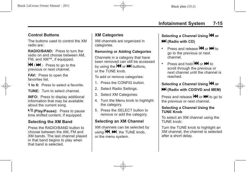 Buick 2011 Lacrosse User Manual | Page 187 / 446