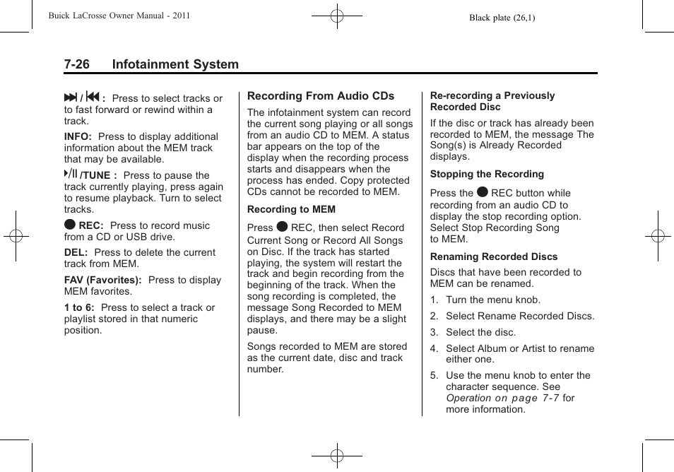 Buick 2011 Lacrosse User Manual | Page 198 / 446