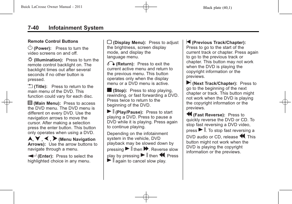 Buick 2011 Lacrosse User Manual | Page 212 / 446