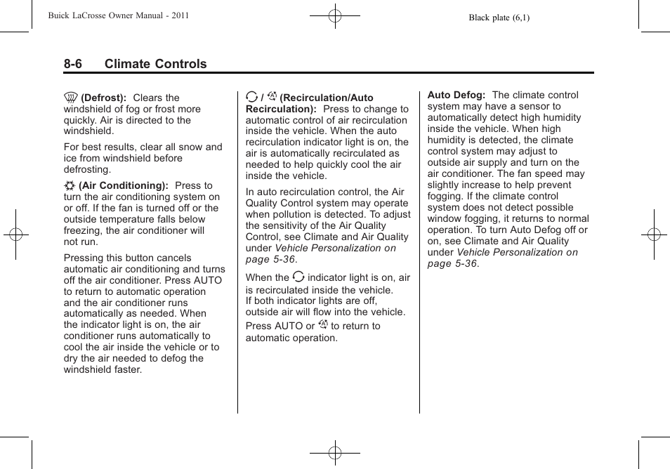 Buick 2011 Lacrosse User Manual | Page 234 / 446