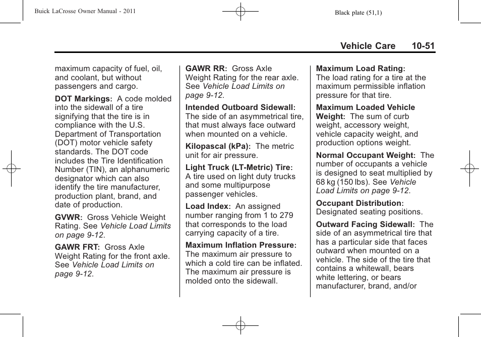 Buick 2011 Lacrosse User Manual | Page 351 / 446