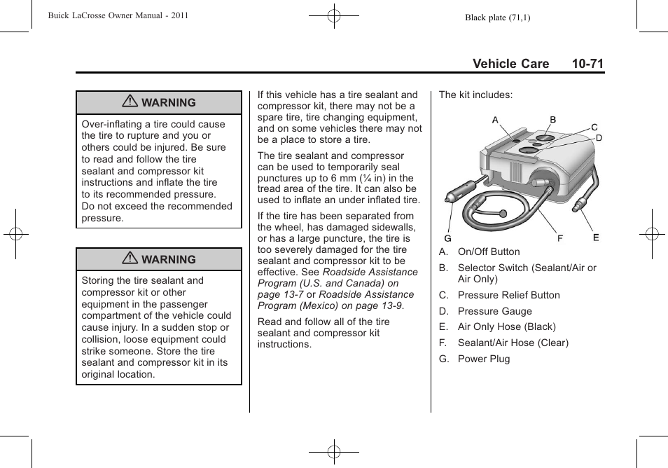 Buick 2011 Lacrosse User Manual | Page 371 / 446