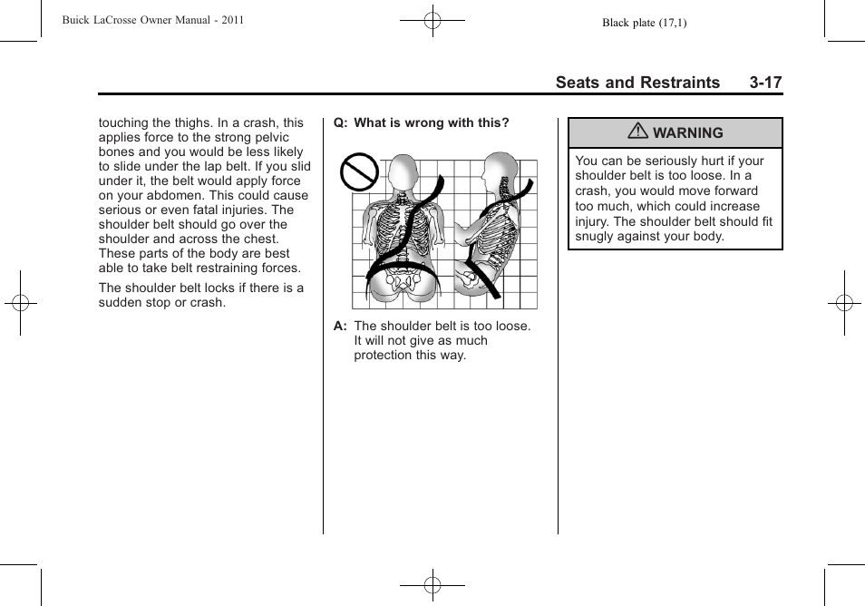 Buick 2011 Lacrosse User Manual | Page 69 / 446