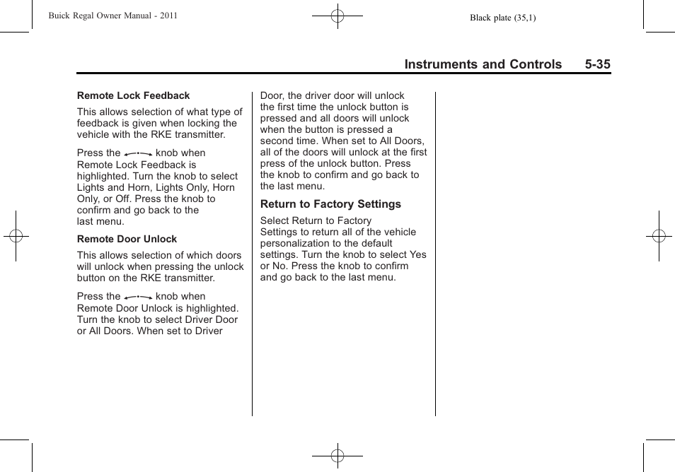 Buick REGAL 2011 User Manual | Page 143 / 368