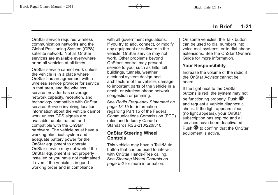 Buick REGAL 2011 User Manual | Page 25 / 368