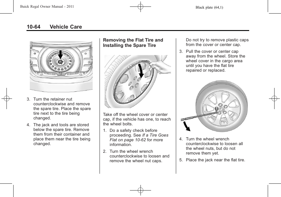64 vehicle care | Buick REGAL 2011 User Manual | Page 304 / 368