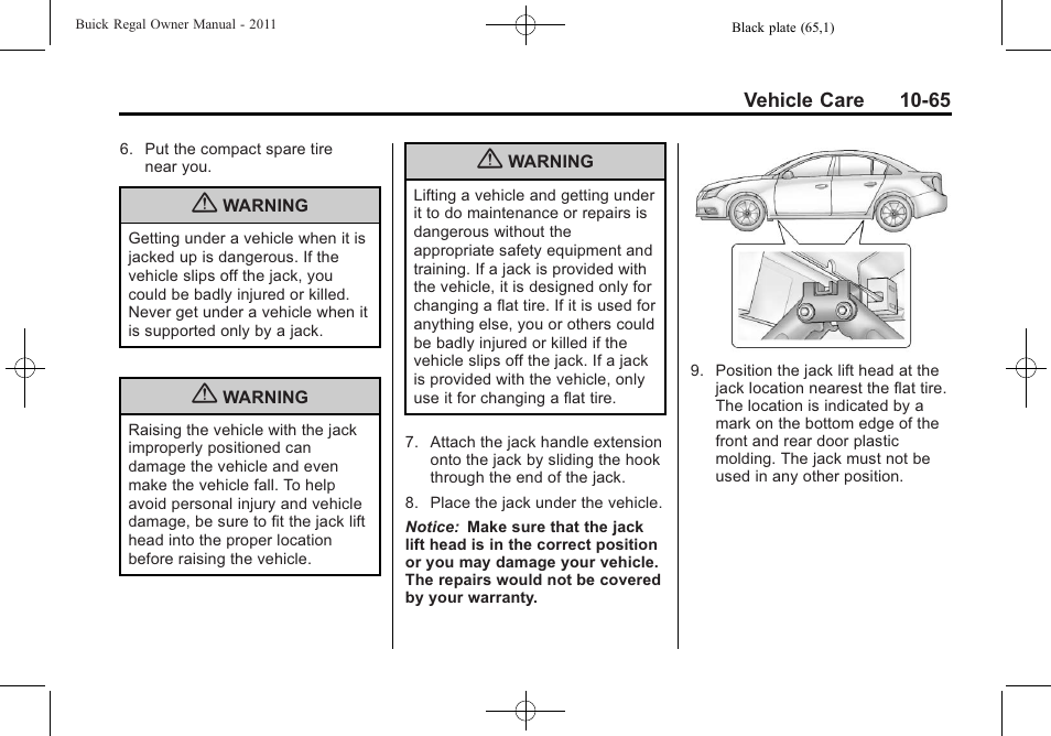 Buick REGAL 2011 User Manual | Page 305 / 368