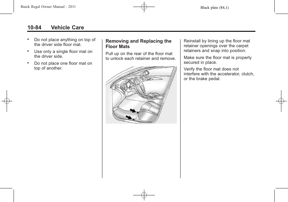 84 vehicle care | Buick REGAL 2011 User Manual | Page 324 / 368