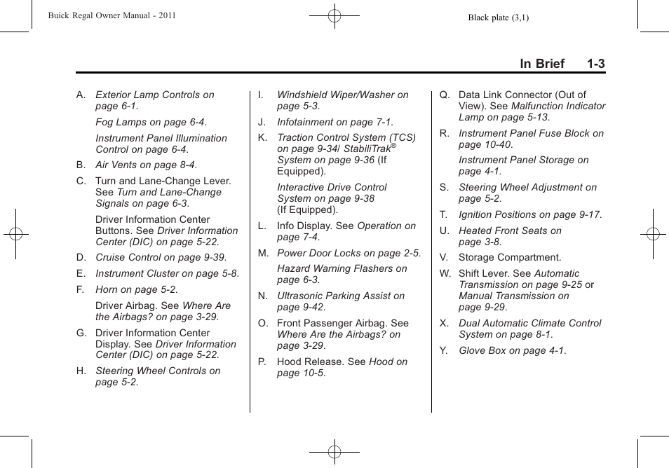 Buick REGAL 2011 User Manual | Page 7 / 368