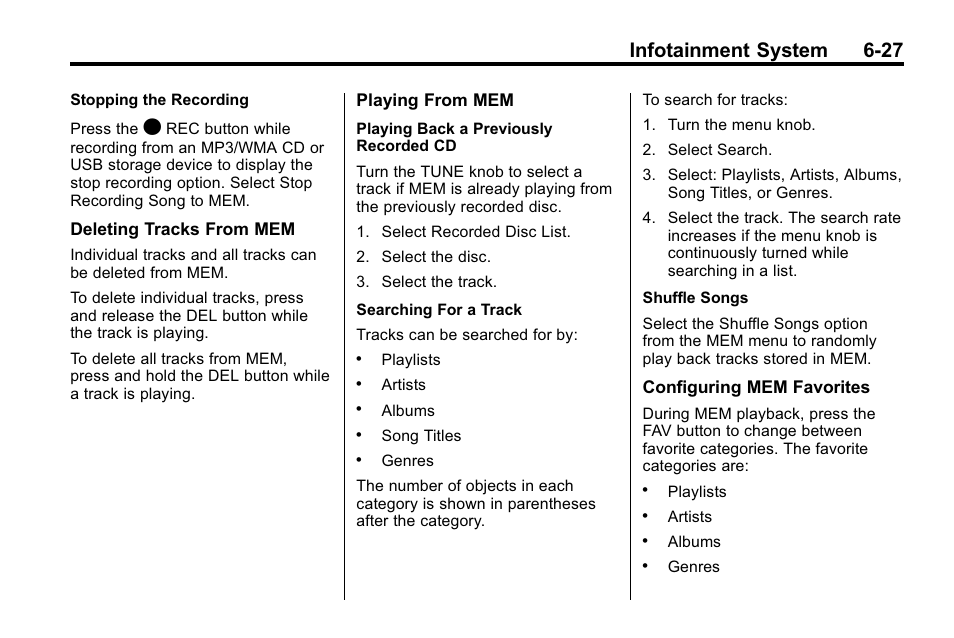 Infotainment system 6-27 | Buick 2010 Lacrosse User Manual | Page 175 / 420