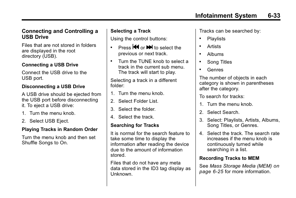 Infotainment system 6-33 | Buick 2010 Lacrosse User Manual | Page 181 / 420