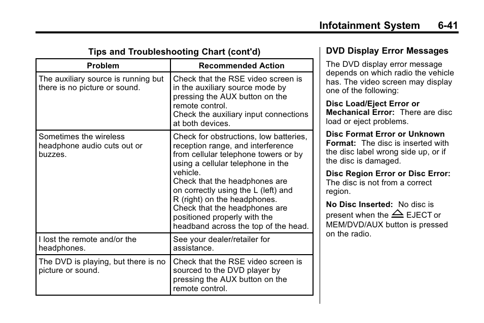 Infotainment system 6-41 | Buick 2010 Lacrosse User Manual | Page 189 / 420