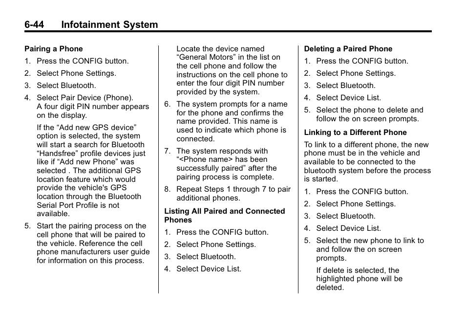 44 infotainment system | Buick 2010 Lacrosse User Manual | Page 192 / 420