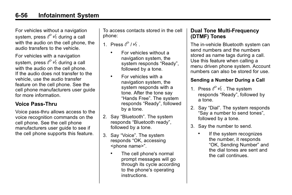 56 infotainment system | Buick 2010 Lacrosse User Manual | Page 204 / 420