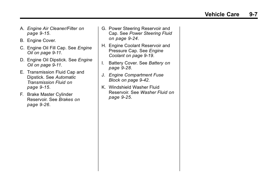 Vehicle care 9-7 | Buick 2010 Lacrosse User Manual | Page 289 / 420