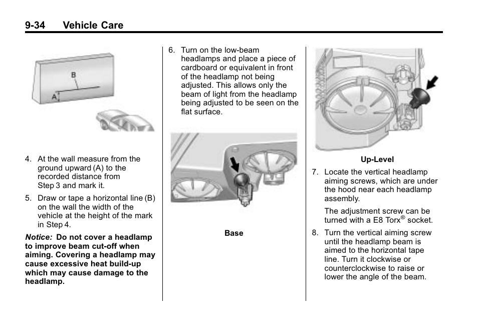 34 vehicle care | Buick 2010 Lacrosse User Manual | Page 316 / 420