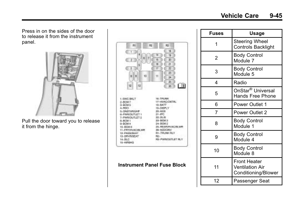 Vehicle care 9-45 | Buick 2010 Lacrosse User Manual | Page 327 / 420