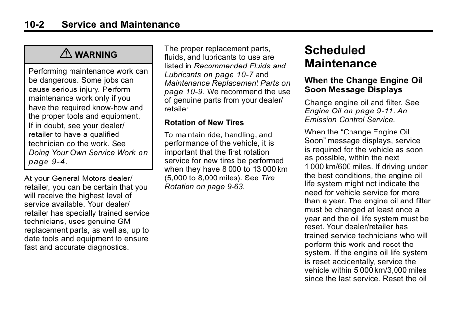 Scheduled maintenance, Scheduled maintenance -2, Maintenance | Buick 2010 Lacrosse User Manual | Page 378 / 420