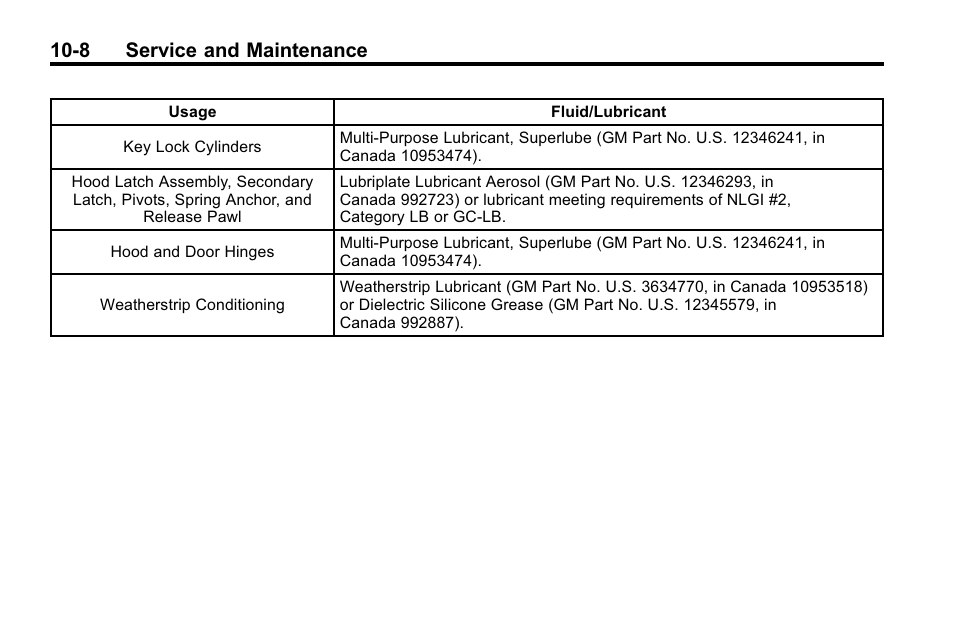 8 service and maintenance | Buick 2010 Lacrosse User Manual | Page 384 / 420