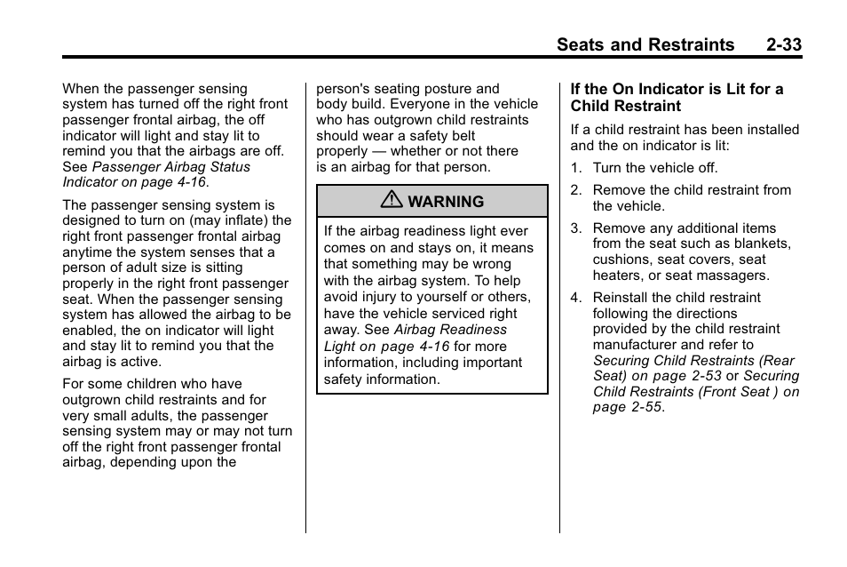 Seats and restraints 2-33 | Buick 2010 Lacrosse User Manual | Page 61 / 420