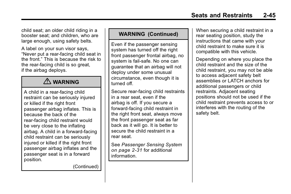 Buick 2010 Lacrosse User Manual | Page 73 / 420