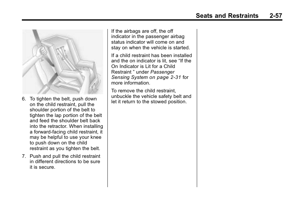 Seats and restraints 2-57 | Buick 2010 Lacrosse User Manual | Page 85 / 420